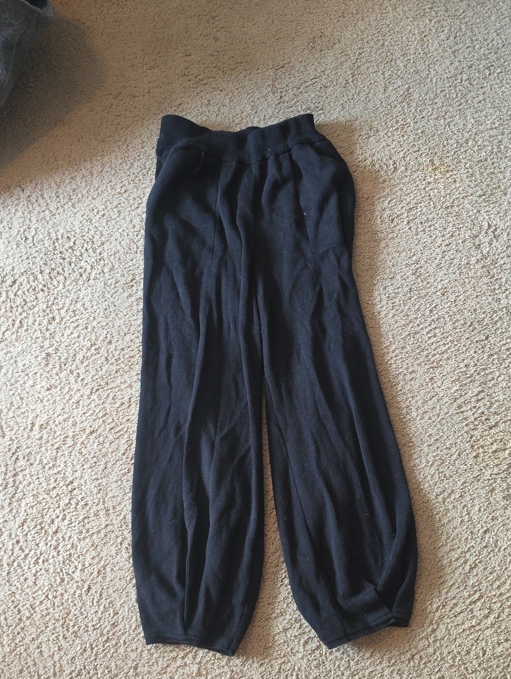Black Knit Women's Lounge Joggers